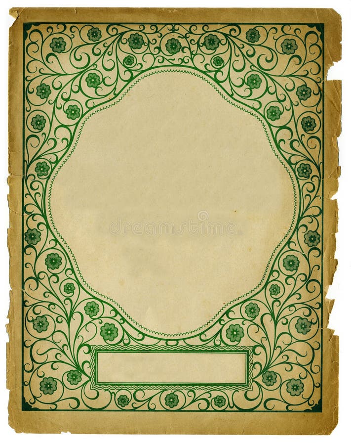 Weinlese-dekorative Hintergrund-Auslegung auf altem Papier