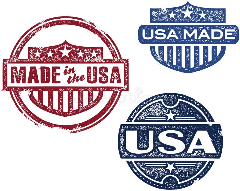 Weinlese gemacht in USA-Stempeln vektor abbildung Weinlese gemacht in USA-Stempeln vektor abbildung