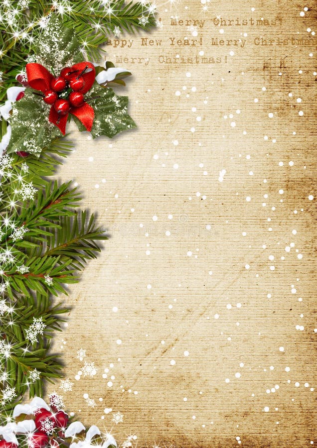 Weinlese-Weihnachtshintergrund stock abbildung Weinlese-Weihnachtshintergrund stock abbildung