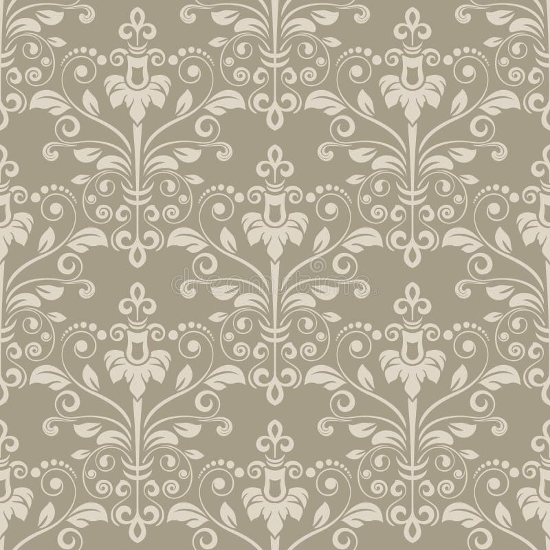 Weinlesebeige Blumentapete lizenzfreie abbildung