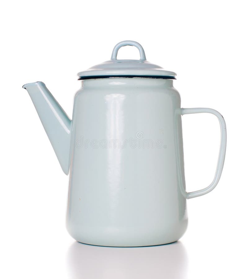 Weinleseemail-Kaffeetopf stockfotos Weinleseemail-Kaffeetopf stockfotos