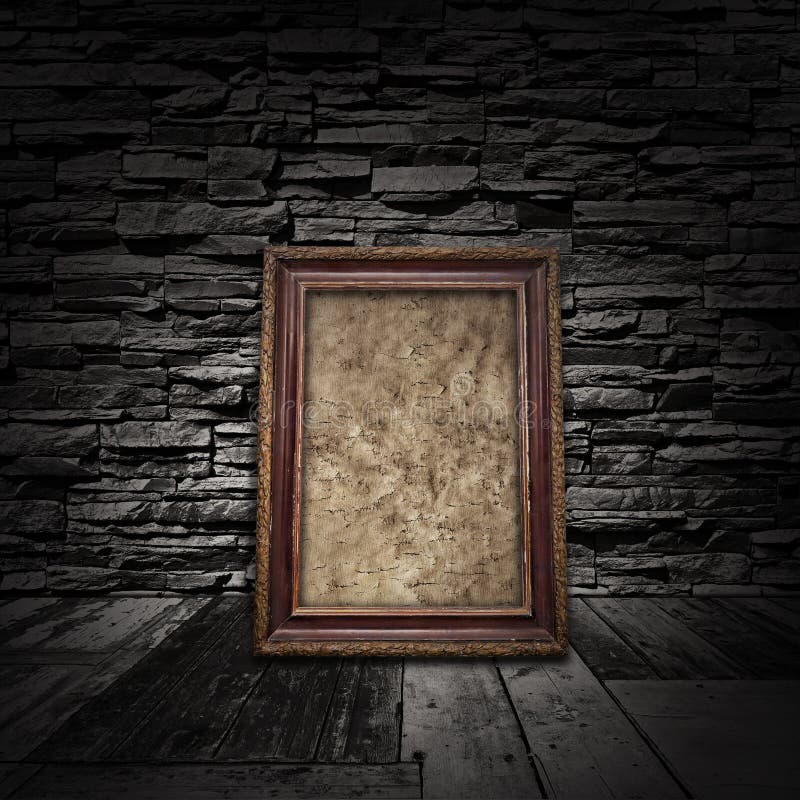 Weinleseinnenraum mit hölzernen Böden, Steinwänden und altem Franc stockfoto Weinleseinnenraum mit hölzernen Böden, Steinwänden und altem Franc stockfoto
