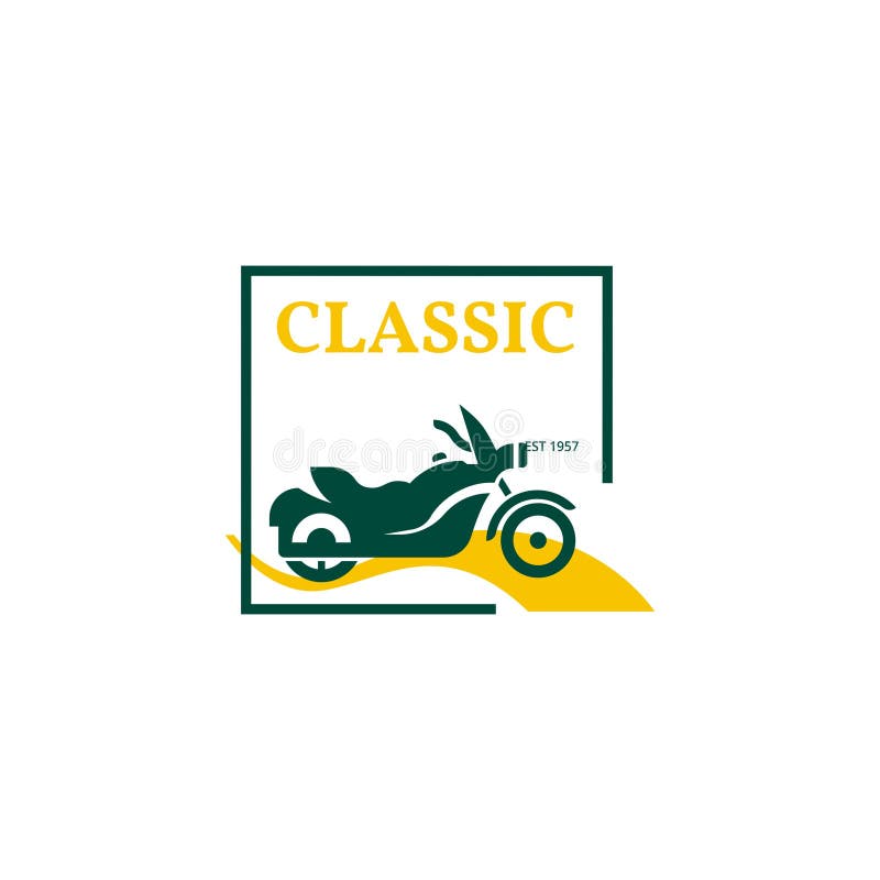 Weinlesemotorradlogo vektor abbildung Weinlesemotorradlogo vektor abbildung