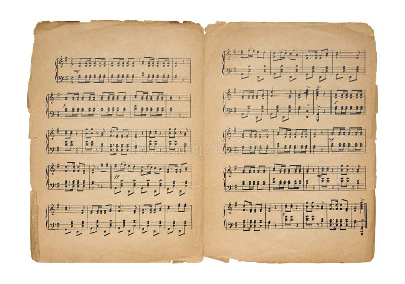 Weinlesemusikblatt lizenzfreies stockfoto Weinlesemusikblatt lizenzfreies stockfoto