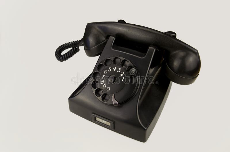 Weinlesetelefon auf weißem Hintergrund stockfotografie Weinlesetelefon auf weißem Hintergrund stockfotografie