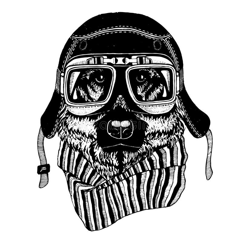 Weinlesevektorbilder von Hunden für T-Shirt entwerfen für Motorrad, Fahrrad, Motorrad, Rollerclub, aero Club stock abbildung Weinlesevektorbilder von Hunden für T-Shirt entwerfen für Motorrad, Fahrrad, Motorrad, Rollerclub, aero Club stock abbildung