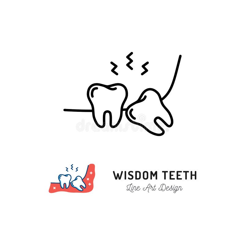Weisheitszähneikone Weisheitszahn oder dritter Molar, Zahnschmerzen, Kieferschmerz Flache Illustration des Vektors stock abbildung Weisheitszähneikone Weisheitszahn oder dritter Molar, Zahnschmerzen, Kieferschmerz Flache Illustration des Vektors stock abbildung