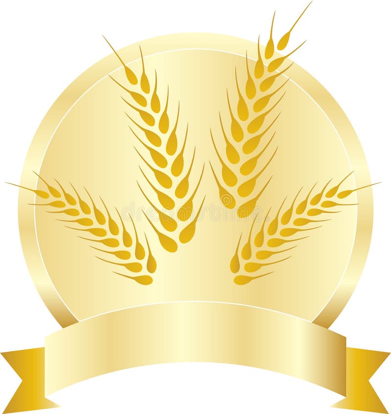 A vector drawing represents wheat grains design. A vector drawing represents wheat grains design.