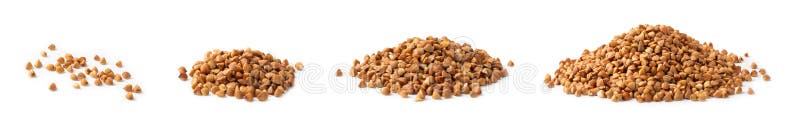 Buchweizen. Weizenkörner auf weißem Hintergrund isoliert. gesunde Ernährung. Porridge. Diät. Bio-Getreide