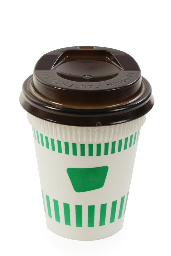 Weiß und Rohkaffeepapierschale lokalisiert mit Beschneidungspfad stockbilder Weiß und Rohkaffeepapierschale lokalisiert mit Beschneidungspfad stockbilder