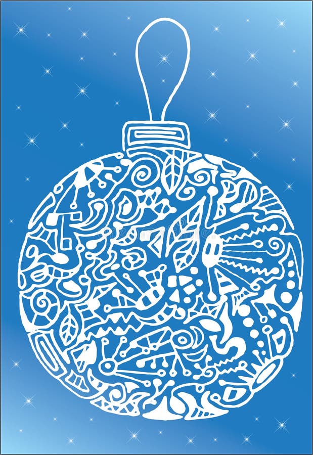 Weiße abstrakte Weihnachtskugel lizenzfreie abbildung Weiße abstrakte Weihnachtskugel lizenzfreie abbildung