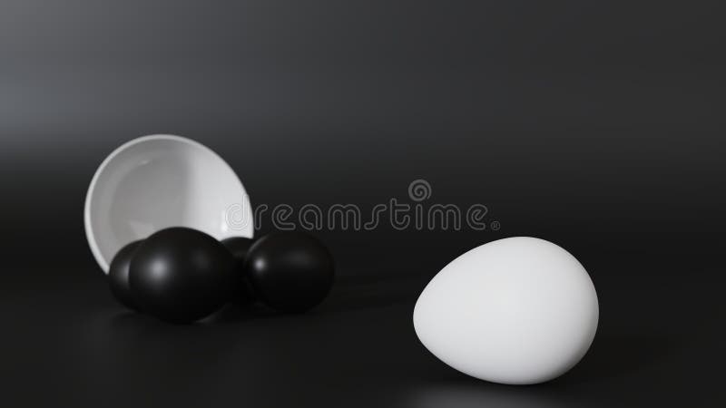 Weiße Eier, die das weiteste bereitstellen, nachdem die weiße keramische Schale umgeworfen ist stockfotografie