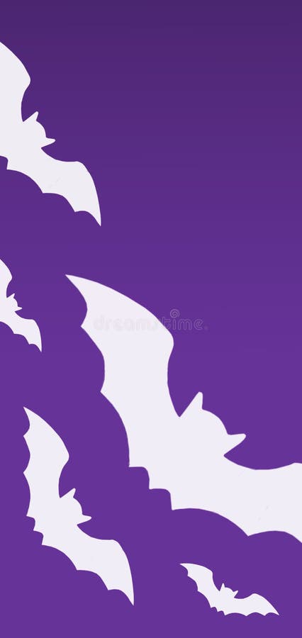 Weiße fliegende Fledermäuse mit violettem Hintergrund, senkrecht im Hintergrund lizenzfreies stockfoto