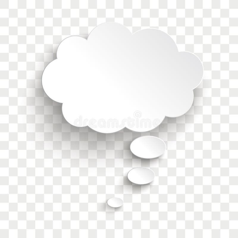 Weiße Gedanken-Blasen-Wolke transparent vektor abbildung Weiße Gedanken-Blasen-Wolke transparent vektor abbildung