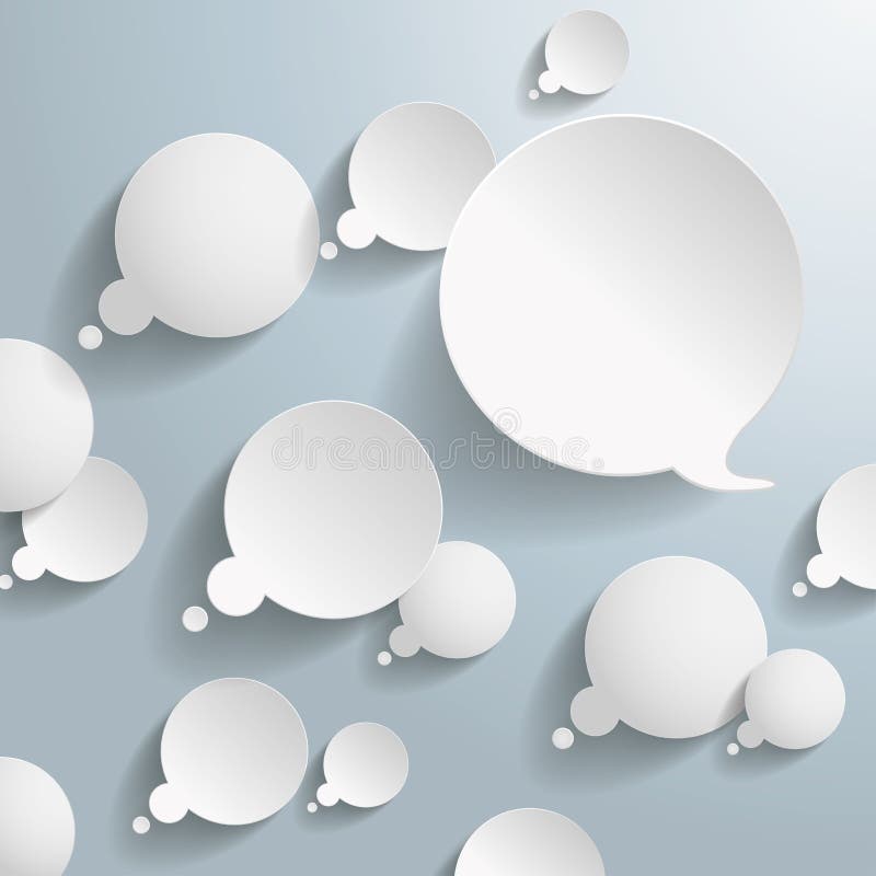 Weiße Gedanken-und Sprache-Blasen lizenzfreie abbildung Weiße Gedanken-und Sprache-Blasen lizenzfreie abbildung