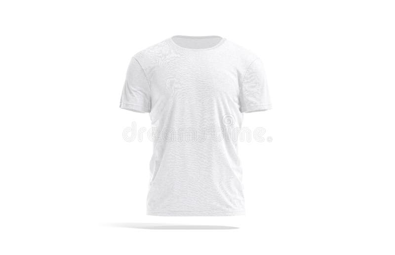 Weiße geknitterte Vorderansicht Modells T-Shirt des freien Raums.