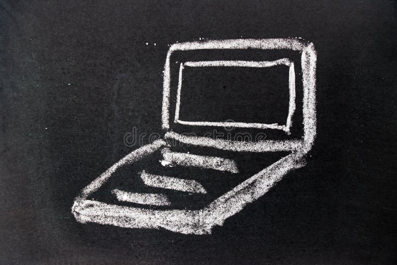 Weiße Kreidezeichnung als Notizbuchform auf schwarzem Bretthintergrund stockbild Weiße Kreidezeichnung als Notizbuchform auf schwarzem Bretthintergrund stockbild