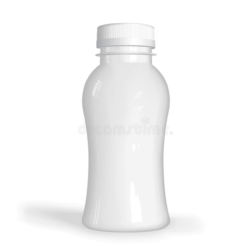 Weiße Plastikflasche lizenzfreie abbildung