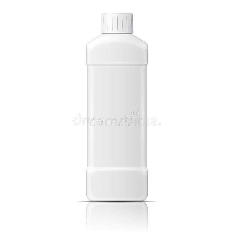 Weiße Plastikflasche für Abwaschflüssigkeit stock abbildung