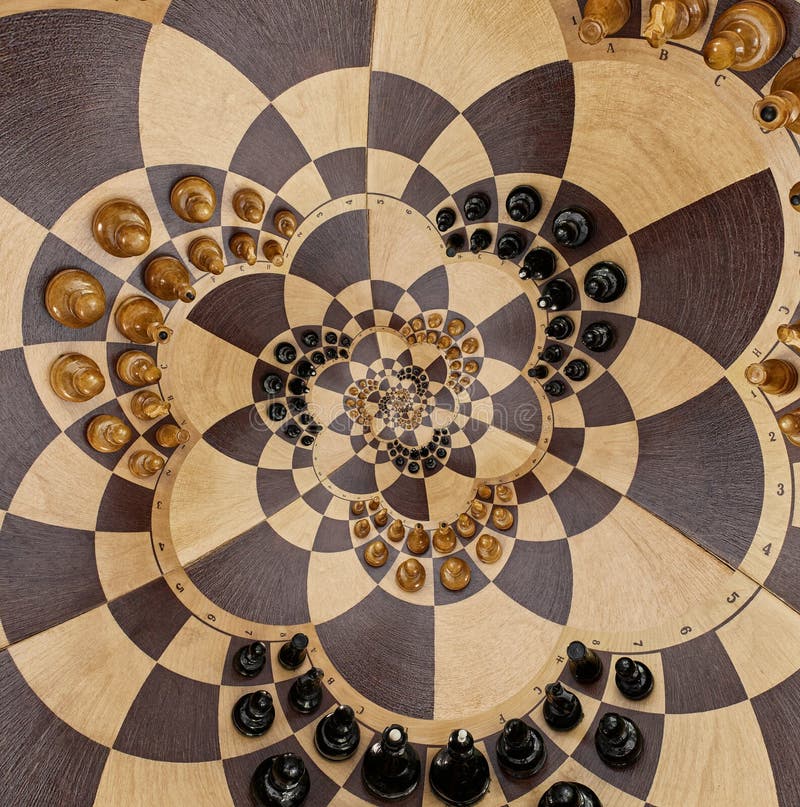 Weiße schwarze Zahlen Blumen-Formeffekt des abstrakten hölzernen Schachbrett-Schreibtisches der Quadratspirale surrealer Surreale stock abbildung Weiße schwarze Zahlen Blumen-Formeffekt des abstrakten hölzernen Schachbrett-Schreibtisches der Quadratspirale surrealer Surreale stock abbildung