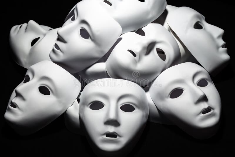 Weiße Theatermasken auf schwarzem Hintergrund Auszug vektor abbildung Weiße Theatermasken auf schwarzem Hintergrund Auszug vektor abbildung