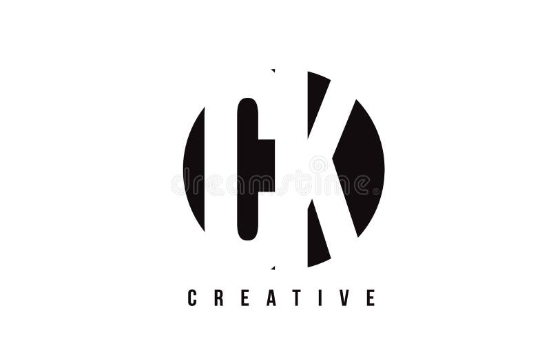Weißer Buchstabe Logo Design CK C K mit Kreis-Hintergrund