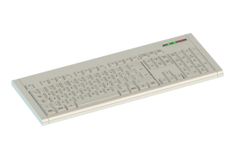 Weißer Computer-Tastaturradioapparat lizenzfreie abbildung