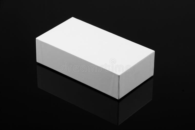 White Box for Mockup on Black Background. White Box for Mockup on Black Background