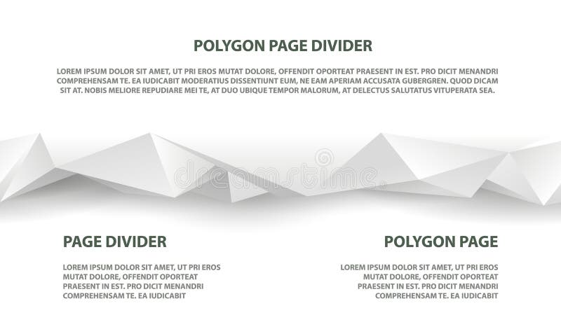 Weißer polygonaler nahtloser Teiler für Website und Landungsseite lizenzfreie abbildung Weißer polygonaler nahtloser Teiler für Website und Landungsseite lizenzfreie abbildung