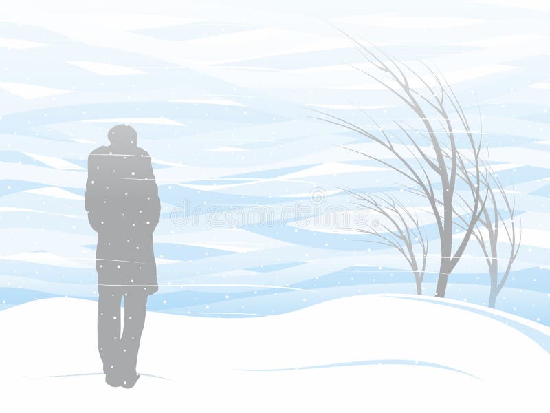 Girl and white snowstorm. Vector format. Girl and white snowstorm. Vector format.
