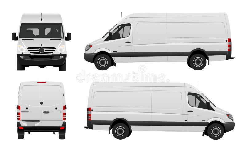 Weißer van vector stock abbildung Weißer van vector stock abbildung