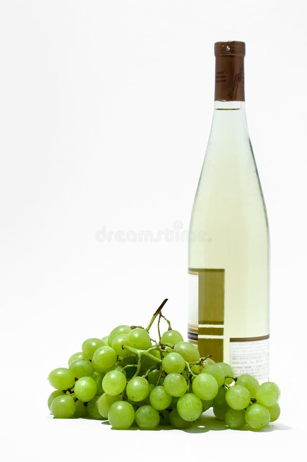 Weißer Wein und Trauben lizenzfreie stockfotos Weißer Wein und Trauben lizenzfreie stockfotos