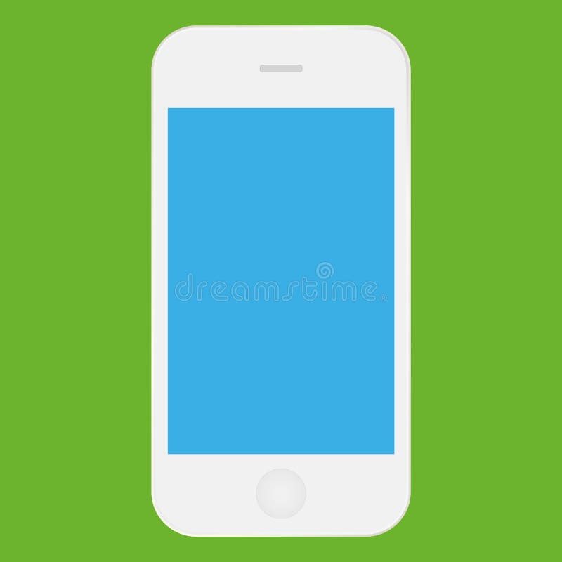 Weißes Handy iphone mit Ikonenvektor eps10 des blauen Schirmes Smartphone-iphone weiße Farbikone für Webdesign vektor abbildung Weißes Handy iphone mit Ikonenvektor eps10 des blauen Schirmes Smartphone-iphone weiße Farbikone für Webdesign vektor abbildung