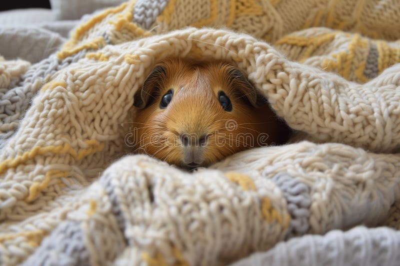 Weißes Meerschweinchen aus einer weichen Deckenstruktur lizenzfreie stockbilder