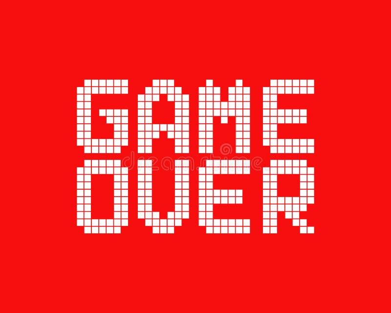 Weißes Spiel über Logo in der Pixelkunstart lizenzfreie abbildung Weißes Spiel über Logo in der Pixelkunstart lizenzfreie abbildung