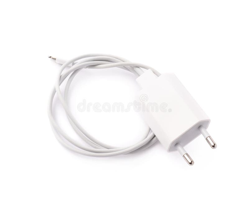Weißes usb-Adapterladegerät lokalisiert stockbilder Weißes usb-Adapterladegerät lokalisiert stockbilder
