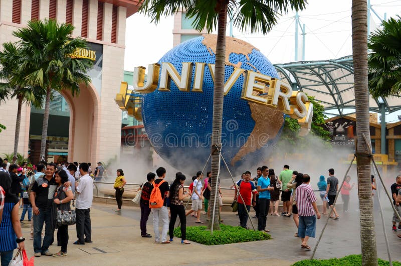 Wejście universal studio parki tematyczni, Sentosa wyspa Singapur obraz stock Wejście universal studio parki tematyczni, Sentosa wyspa Singapur obraz stock