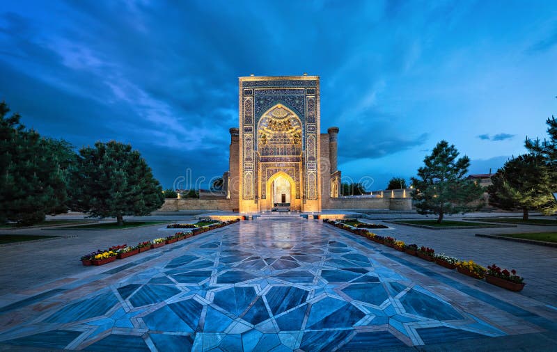 Wejściowy portal emira mauzoleum w Samarkand, Uzbekistan