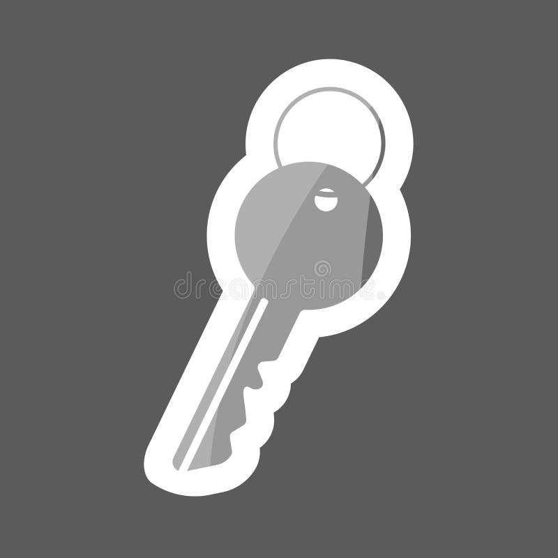 Wektor iconcolored majcheru klucz od drzwi apartm royalty ilustracja Wektor iconcolored majcheru klucz od drzwi apartm royalty ilustracja