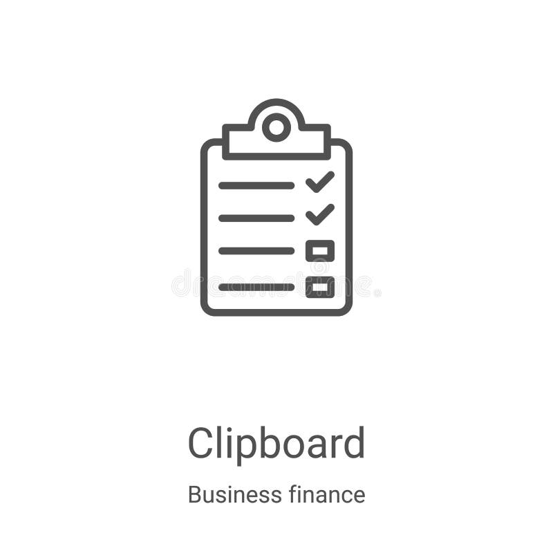 wektor ikony schowka z kolekcji finansów firmy Ilustracja wektorowa ikony konturu cienkiego schowka Symbol liniowy dla royalty ilustracja wektor ikony schowka z kolekcji finansów firmy Ilustracja wektorowa ikony konturu cienkiego schowka Symbol liniowy dla royalty ilustracja