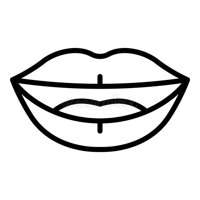 Wektor konspektu ikony synchronizacji mowy. wymowa wargi ilustracji