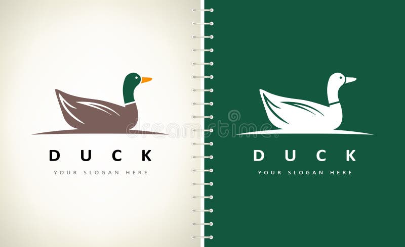 Wektor logo kaczki ptasiej. projekt zwierzęcy. royalty ilustracja
