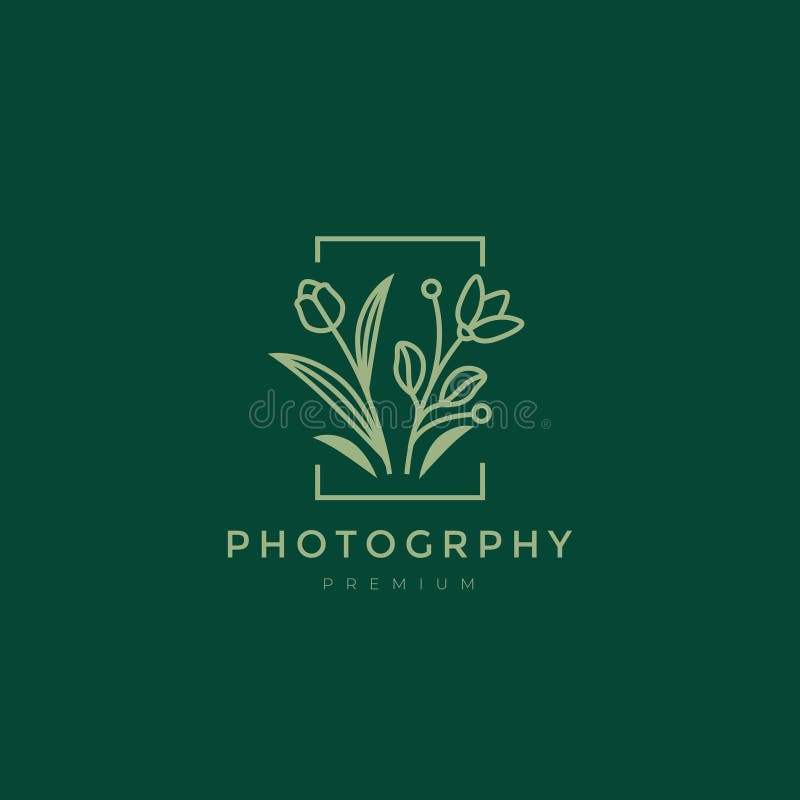 Wektor projektu logo z linią kobiecą, kwiatem, botaniką, piękno ilustracja wektor