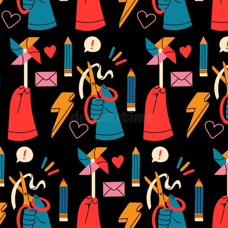 Wektor rąk wzorca ilustracja wektor
