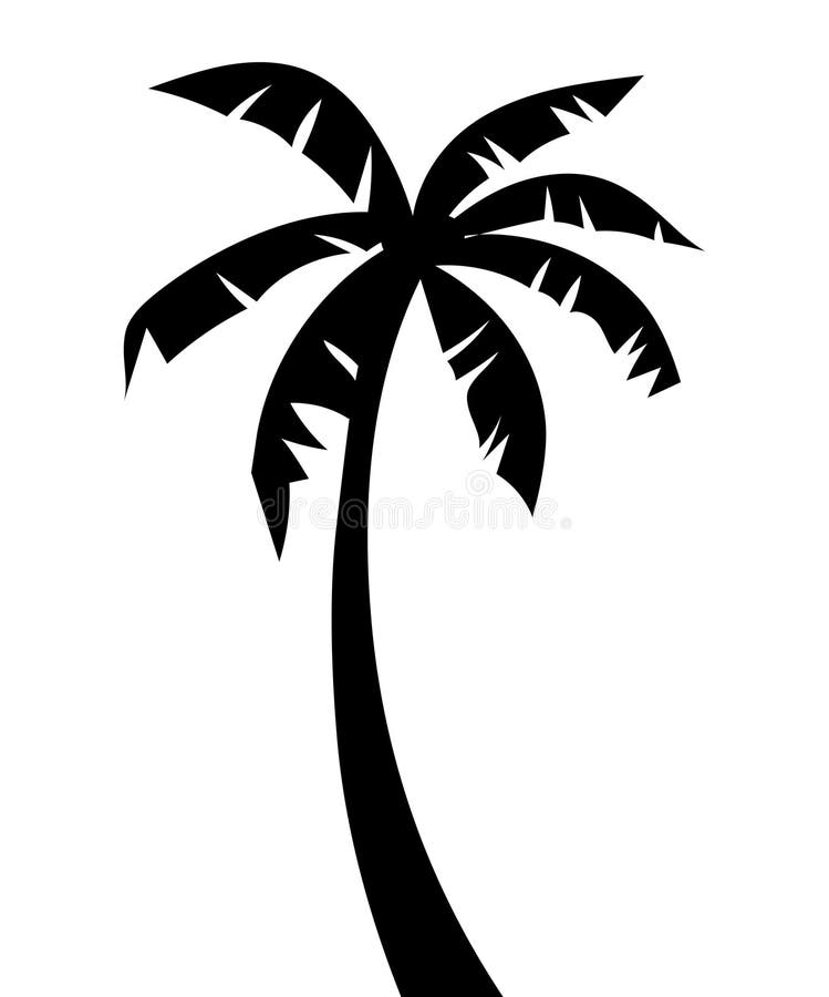 Wektor sylwetki drzewa palmowego Rozpad palmowy