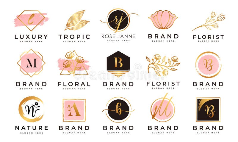 Wektor szablonów kolekcji logo dla kobiet