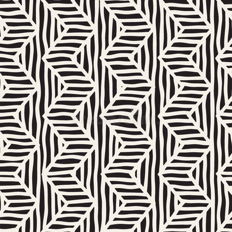 Wektorowa bezszwowa ręka rysujący wzór Zygzag i lampas szorstkie linie plemienny tło projekt Etniczna doodle tekstura royalty ilustracja Wektorowa bezszwowa ręka rysujący wzór Zygzag i lampas szorstkie linie plemienny tło projekt Etniczna doodle tekstura royalty ilustracja