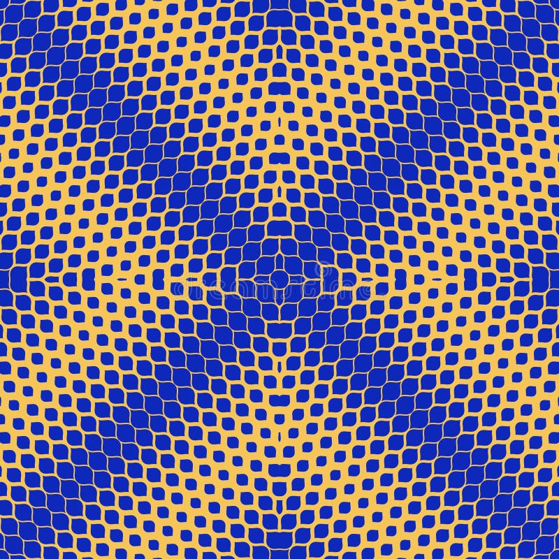 Wektorowa Halftone tekstura Jaskrawy błękitny i żółty geometryczny bezszwowy wzór ilustracja wektor Wektorowa Halftone tekstura Jaskrawy błękitny i żółty geometryczny bezszwowy wzór ilustracja wektor