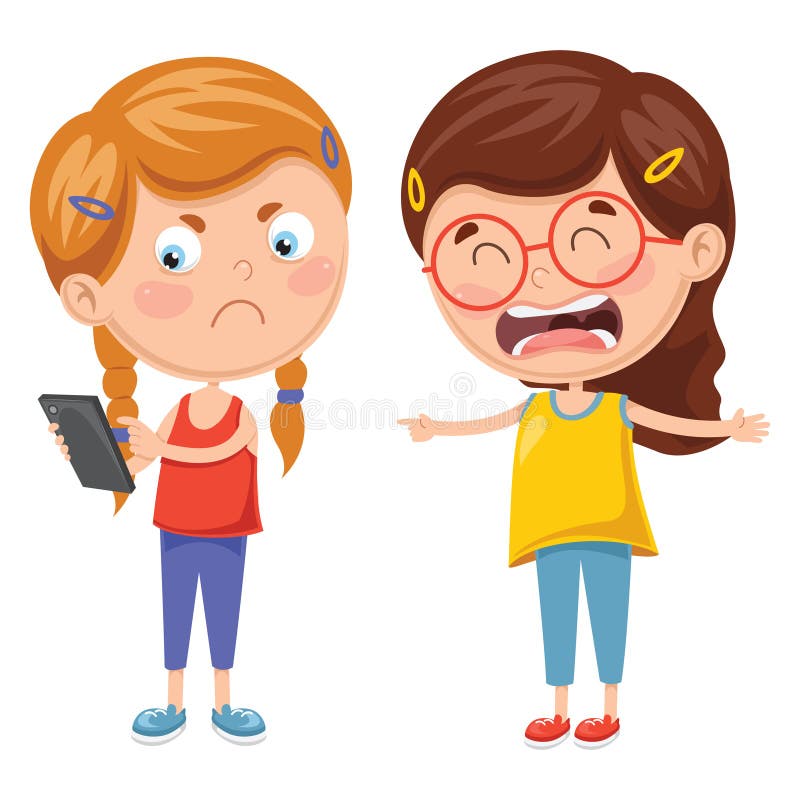Wektorowa ilustracja dzieciaki Walczy Dla Smartphone ilustracji Wektorowa ilustracja dzieciaki Walczy Dla Smartphone ilustracji
