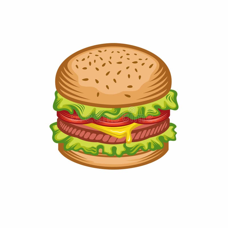 Wektorowa ilustracja hamburgeru nakreślenia retro styl Hamburgeru dom ilustracja wektor Wektorowa ilustracja hamburgeru nakreślenia retro styl Hamburgeru dom ilustracja wektor